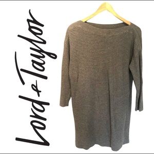 LORD & TAYLOR Soft 3/4 sleeve tunic sweater